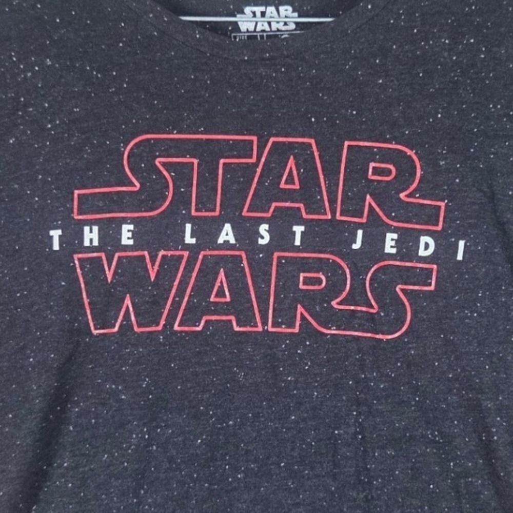 Star Wars T-Shirt Mens XL Gray The Last Jedi Mad Engine Graphic Speckled Tee
